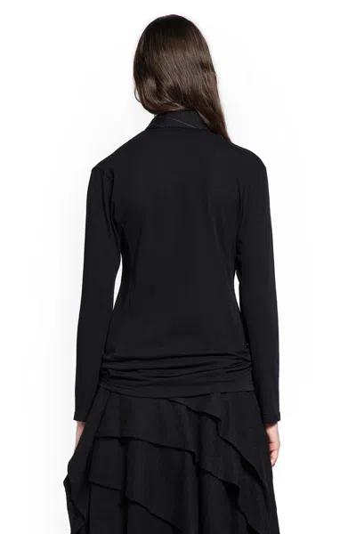 Yohji Yamamoto Color Stitched Blouse A In Black