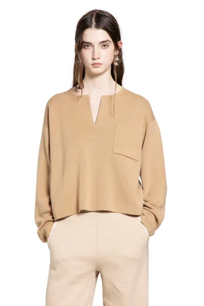 Max Mara Jersey "zibello" In Nude