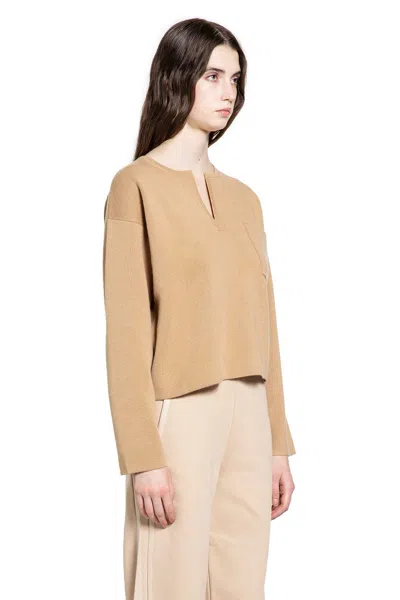 Max Mara Jersey "zibello" In Nude