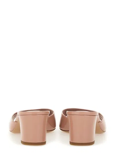 Paris Texas Block Heel Open Toe Sandals Lara In Pink