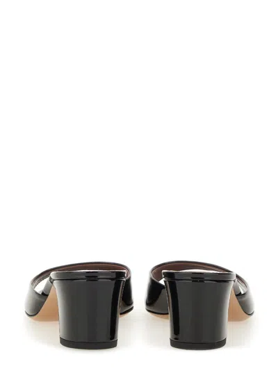 Paris Texas Lara Leather Mule In Black
