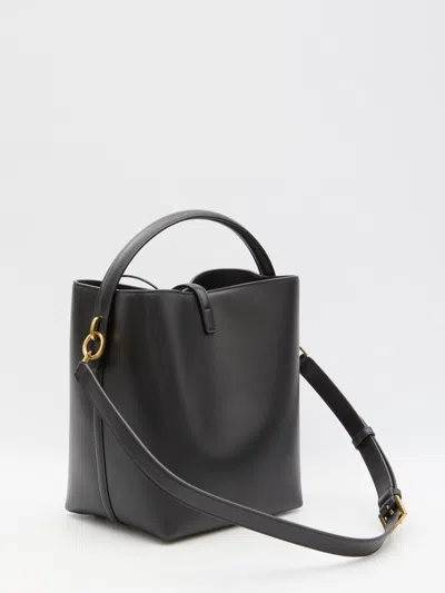 Saint Laurent Le 37 Ysl Bucket Bag In Smooth Leather In Black