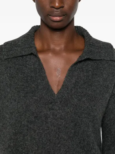 Roberto Collina Wool Sweater In Gray