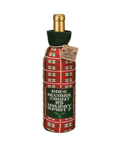 Primitives By Kathy Does Alcohol Count As Holiday Spirit Bottle Sock In Multi