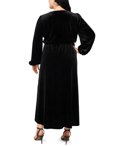Msk Plus Size Fit And Flare Maxi Dress In Black