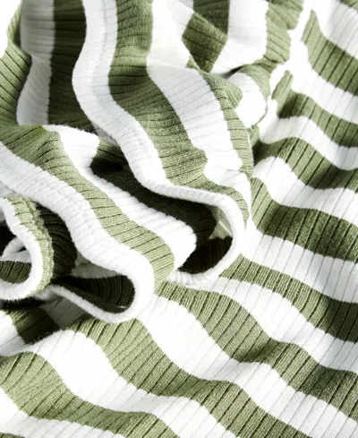 On 34th Women's Flutter-sleeve Ribbed Top, Created For Macy's In Blue