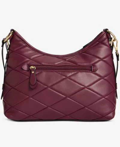 Giani Bernini Small Quilted Soft Shoulder Crossbody, Exclusively At Macy's In Burgundy