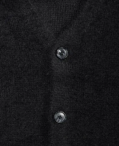 Mode Of One Men's Boxy-fit Eyelash Cardigan, Macy's Exclusive In Black