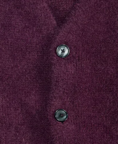 Mode Of One Men's Boxy-fit Eyelash Cardigan, Macy's Exclusive In Purple