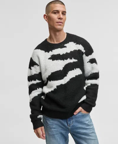 Mode Of One Men's Relaxed-fit Melting Cozy Sweater, Macy's Exclusive In Black