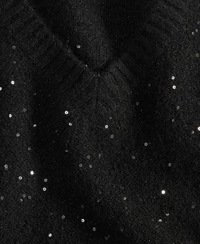 Inc International Concepts Roving Sequin V Neck Sweater P Xs Xxl In Black
