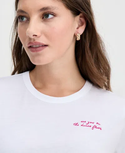 On 34th Women's See You On The Dance Floor Graphic T-shirt, Macy's Exclusive In White