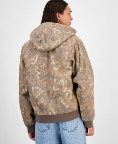 Sun + Stone Men's Gwynn Hooded Jacket, Macy's Exclusive In Animal Print