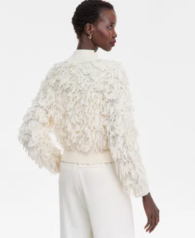 Inc International Concepts Women's Fuzzy Turtleneck Sweater, Macy's Exclusive In Brown