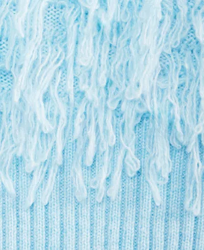 Inc International Concepts Women's Fuzzy Turtleneck Sweater, Macy's Exclusive In Blue