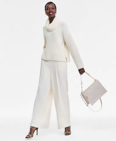 Inc International Concepts Women's Chunky Turtleneck Sweater, Macy's Exclusive In Brown