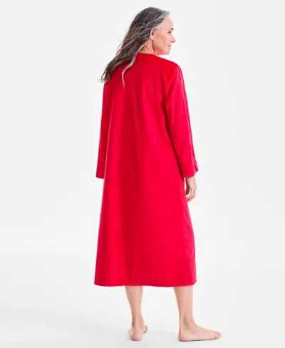 Charter Club Women's Embossed Velour Zip-front Robe, Macy's Exclusive In Multi