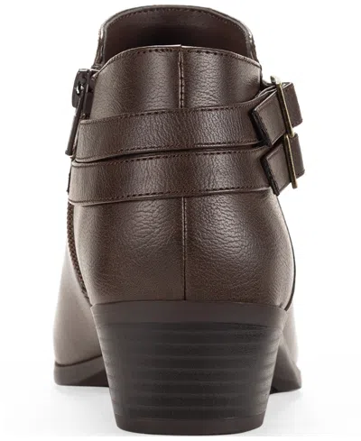 Style & Co Women's Willaa Belt Block Heel Booties, Macy's Exclusive In Multi