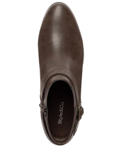 Style & Co Women's Willaa Belt Block Heel Booties, Macy's Exclusive In Multi