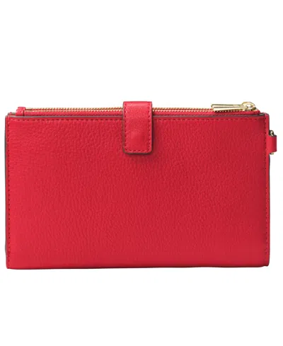 Michael Kors Jet Set Double Zip Wristlet In Red