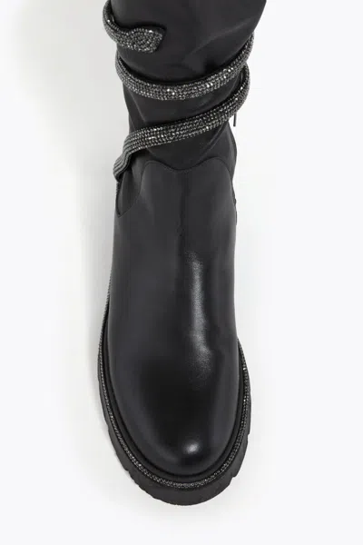 René Caovilla Cleo Black Cuissard Boot 50 In Black