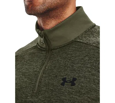 Under Armour Men's Armour Fleece Twist Quarter-zipper Sweatshirt In Green