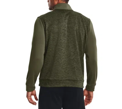 Under Armour Men's Armour Fleece Twist Quarter-zipper Sweatshirt In Green