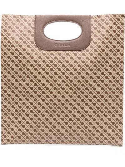 Gherardini Piattina Logo-pattern Tote Bag In Multi
