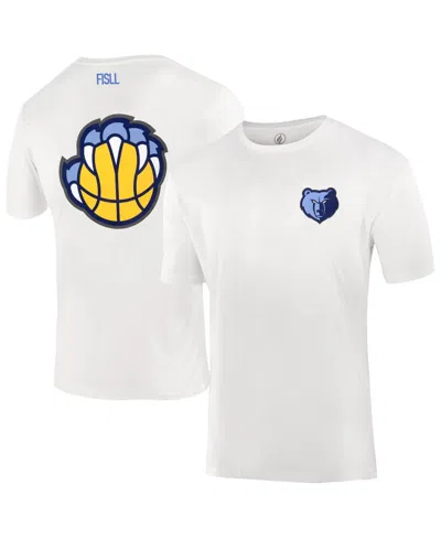 Fisll Men's And Women'sâ White Memphis Grizzlies Burst Logo T-shirt