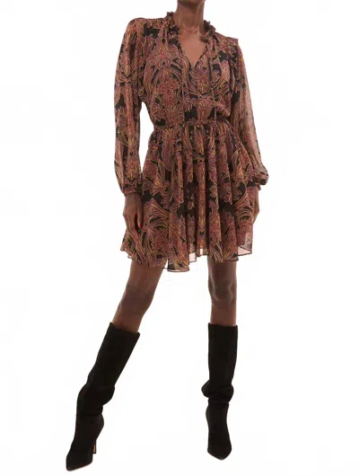 Misa Lilly Mini Dress In Studded Flora In Multi