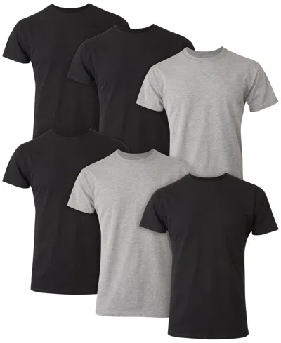 Hanes Men's 6-pack Ultimate Crewneck Undershirts In Black