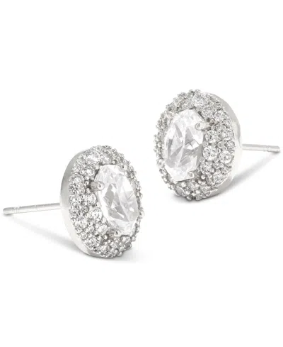 Kendra Scott Cubic Zirconia 14k Gold Plated Over Brass Bella Stud Earrings In Metallic