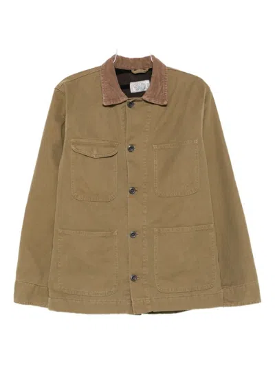 Chesapeake's Khaki Jacket With Contrasting Corduroy Collar In Brown