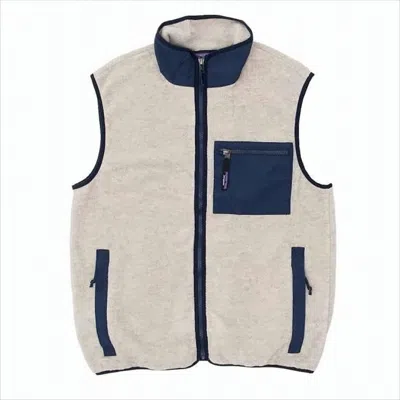 Patagonia High-collar Sleeveless Vest With Zippered Pockets In Neutral