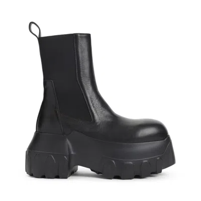 Rick Owens Beatle Mega Tractor Platform Boots In Black