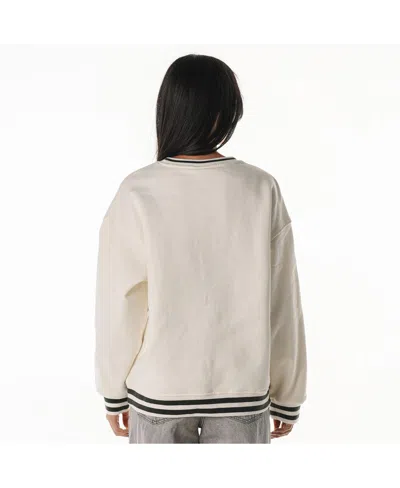 The Wild Collective Cream Green Bay Packers Oversized Vintage French Terry Sweatshirt In Neutral