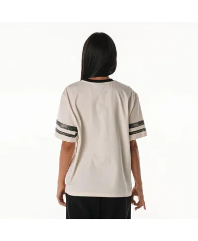 The Wild Collective Cream Philadelphia Eagles Vintage Drop Shoulder Oversized Boyfriend T-shirt In Multi