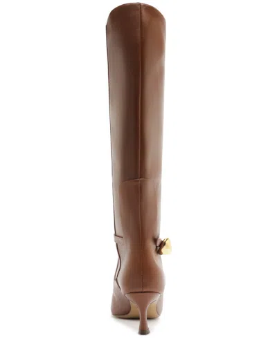 Arezzo Farrah Pointed Toe Knee High Boot In Brown