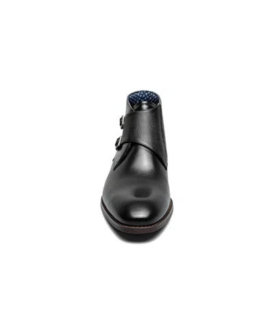 Stacy Adams Kaius Double Monk Strap Boots In Black