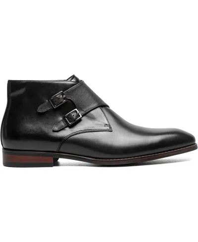 Stacy Adams Kaius Double Monk Strap Boots In Black
