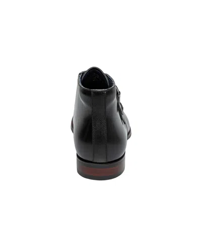 Stacy Adams Kaius Double Monk Strap Boots In Black
