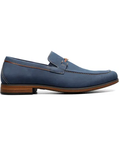 Stacy Adams Men's Richardson Almond Toe Bit Slip-on Loafers In Blue