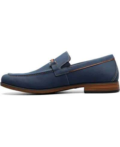 Stacy Adams Men's Richardson Almond Toe Bit Slip-on Loafers In Blue