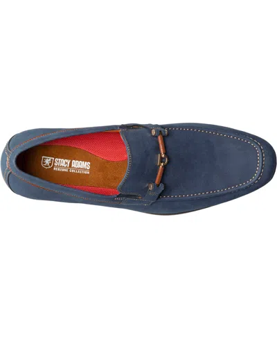 Stacy Adams Men's Richardson Almond Toe Bit Slip-on Loafers In Blue