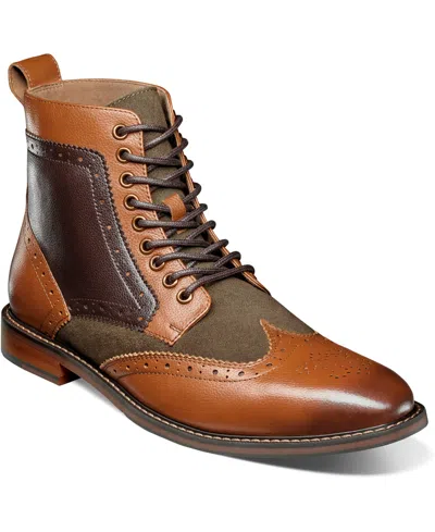 Stacy Adams Men's Finnegan Wingtip Lace Boots In Brown