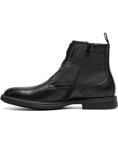Stacy Adams Men's Thompson Elastic Lace Round Toe Boots In Black
