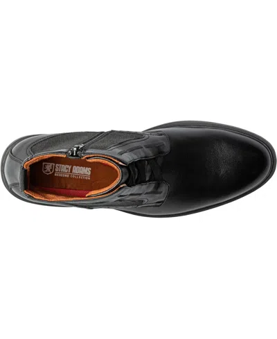 Stacy Adams Men's Thompson Elastic Lace Round Toe Boots In Black