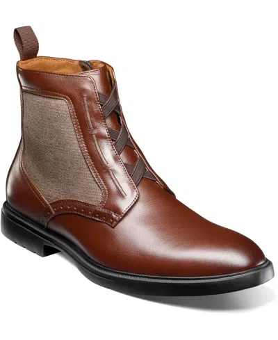 Stacy Adams Men's Thompson Elastic Lace Round Toe Boots In Brown