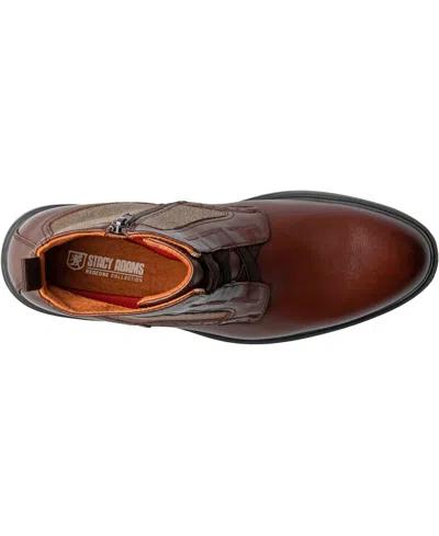 Stacy Adams Men's Thompson Elastic Lace Round Toe Boots In Brown