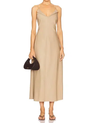 Rue Sophie Revers Maxi Dress In Beige In Neutral